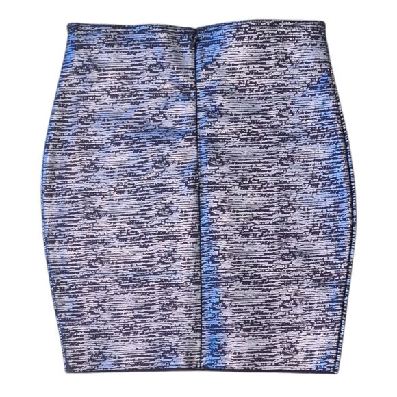 Wow Couture Metallic Blue Bandage Mini Skirt Small - Picture 3 of 5